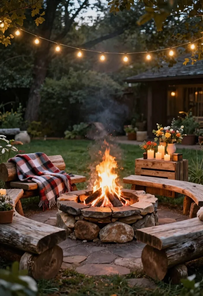 18 Backyard Fire Pit Lounge Ideas for Relaxed Entertaining 2 18 Backyard Fire Pit Lounge Ideas for Relaxed Entertaining 2. Cozy Rustic Vibe 0