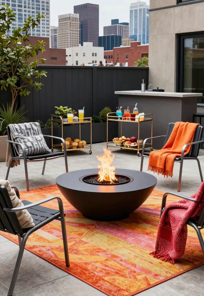 18 Backyard Fire Pit Lounge Ideas for Relaxed Entertaining 24 18 Backyard Fire Pit Lounge Ideas for Relaxed Entertaining 4. Urban Chic 0