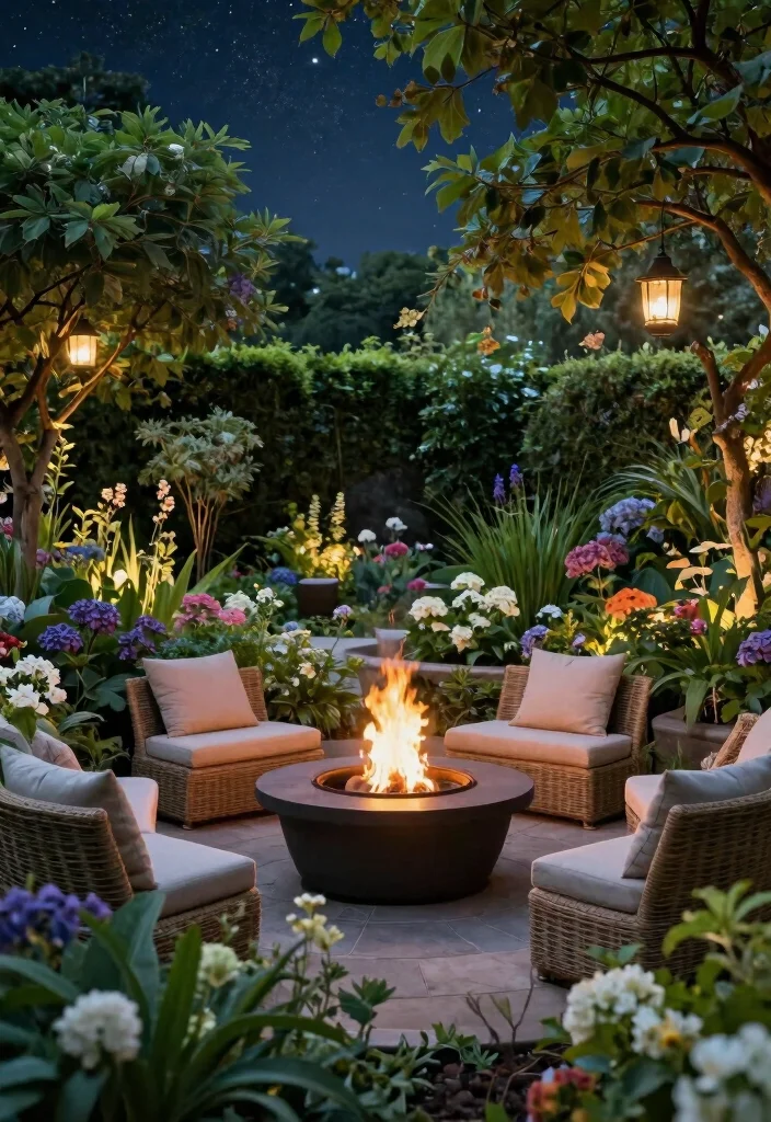 18 Backyard Fire Pit Lounge Ideas for Relaxed Entertaining 35 18 Backyard Fire Pit Lounge Ideas for Relaxed Entertaining 5. Garden Retreat 0