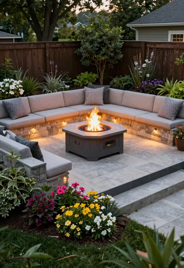 18 Backyard Fire Pit Lounge Ideas for Relaxed Entertaining 49 18 Backyard Fire Pit Lounge Ideas for Relaxed Entertaining 9. Elevated Platforms 0