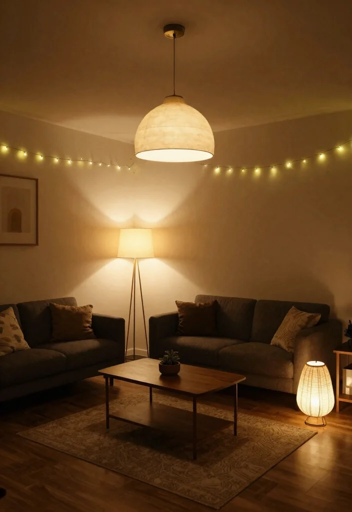 18 Basement Apartment Ideas for Extra Living Space 11. Statement Lighting Fixtures 0