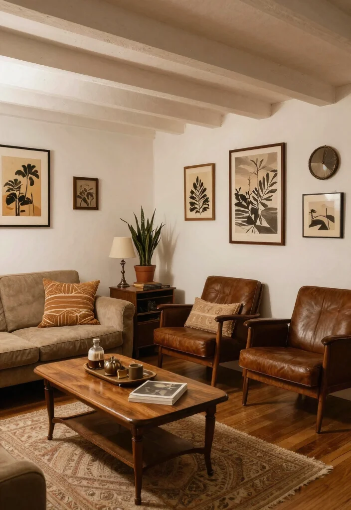 18 Basement Apartment Ideas for Extra Living Space 14. Incorporate Vintage Finds 0