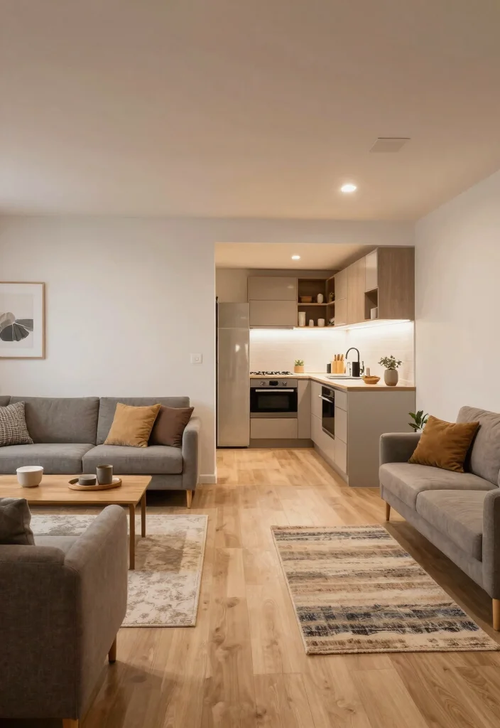 18 Basement Apartment Ideas for Extra Living Space 4. Create an Open Layout 0