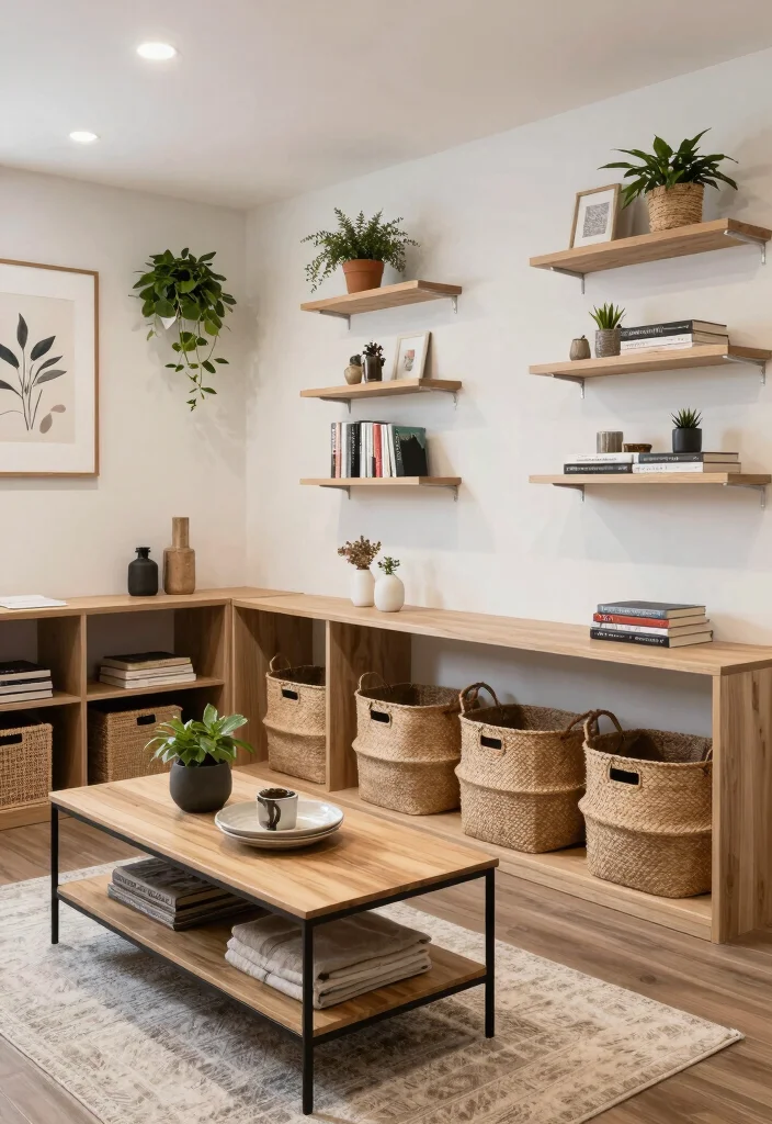 18 Basement Apartment Ideas for Extra Living Space 6. Stylish Storage Solutions 0