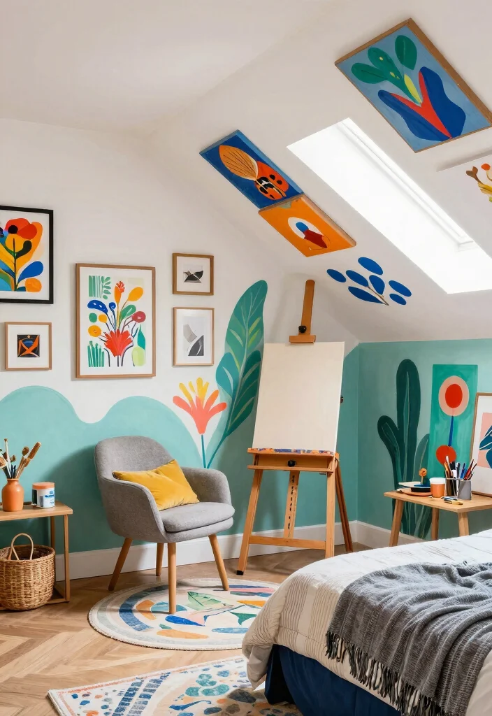 18 Basement Bedroom Ideas for Guests or Family 45 18 Basement Bedroom Ideas for Guests or Family 15. Artistic Expression 0