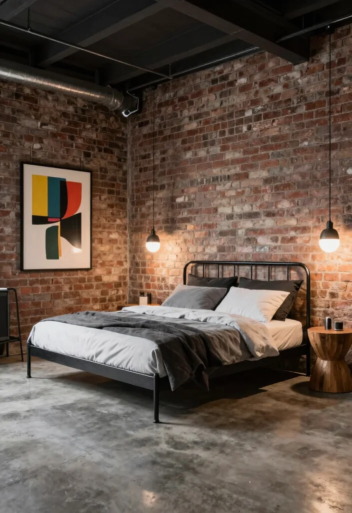 18 Basement Bedroom Ideas for Guests or Family 14 18 Basement Bedroom Ideas for Guests or Family 4. Modern Industrial Retreat 0