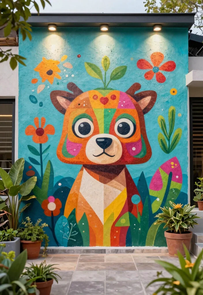 18 Bloxburg Backyard Ideas for Creative and Modern Builds 64 18 Bloxburg Backyard Ideas for Creative and Modern Builds 14. Artistic Mural Wall 0