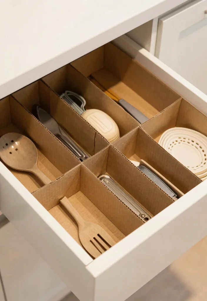 18 DIY Organization Ideas on a Budget That Look Good 13. Drawer Organizers from Cardboard 0