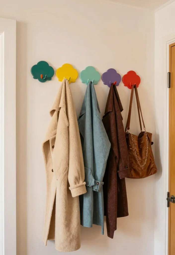 18 DIY Organization Ideas on a Budget That Look Good 18. Scalloped Wall Hooks for a Fun Touch 0