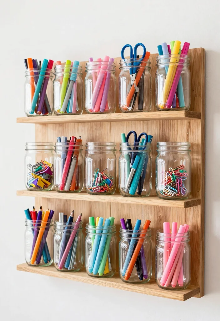 18 DIY Organization Ideas on a Budget That Look Good 6. Mason Jar Organizers for Small Items 0