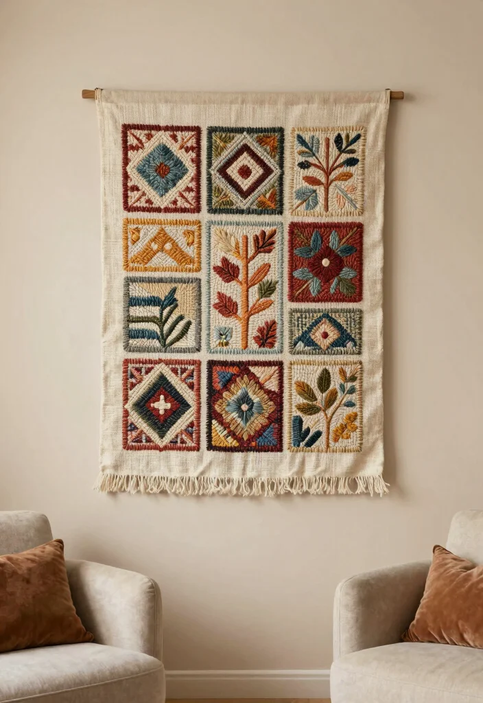 18 Eco-Friendly Wall Decor Ideas for Living Room Styling 54 18 Eco Friendly Wall Decor Ideas for Living Room Styling 14. Eco Conscious Textile Art 0