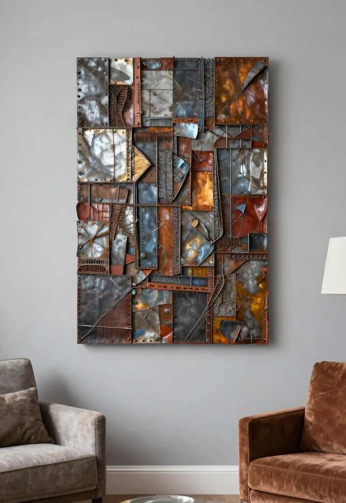 18 Eco-Friendly Wall Decor Ideas for Living Room Styling 56 18 Eco Friendly Wall Decor Ideas for Living Room Styling 16. Recycled Metal Art 0