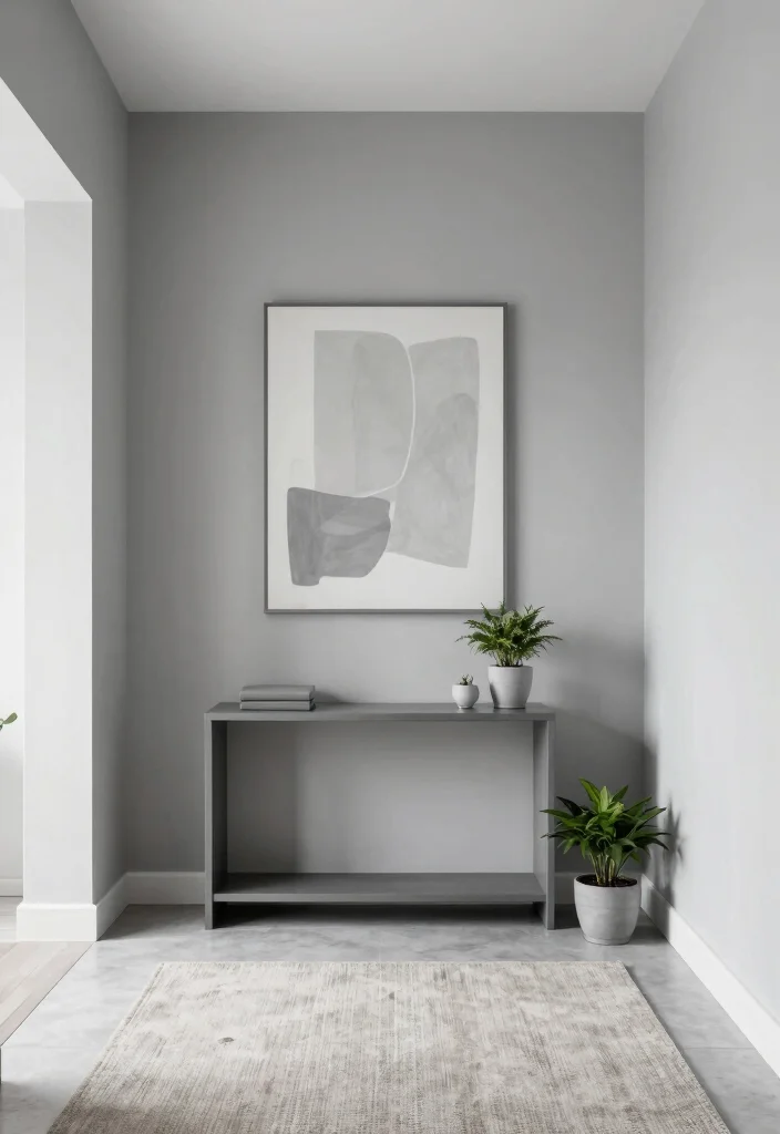 18 Entry Wall Decor Ideas for Strong First Impressions 1. Embrace a Monochromatic Palette 0