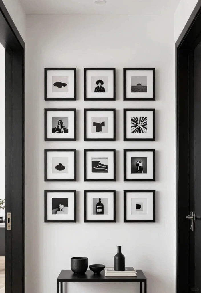 18 Entry Wall Decor Ideas for Strong First Impressions 13. Simple Artwork Arrangement 0