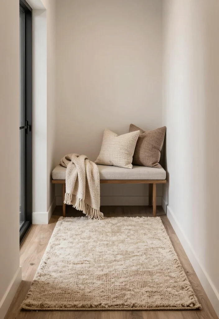 18 Entry Wall Decor Ideas for Strong First Impressions 18. Textured Fabrics for Softness 0