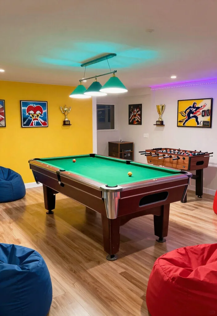 18 Finished Basement Ideas for Comfortable Everyday Living 13. The Game Room 0