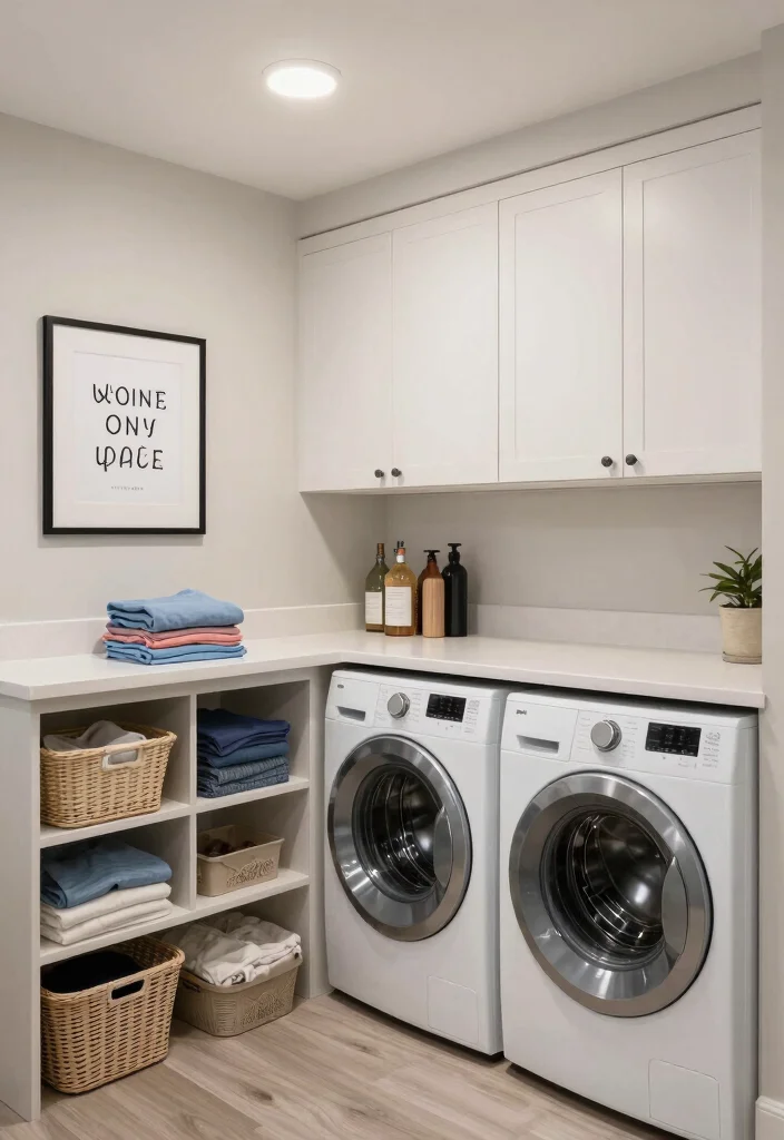 18 Finished Basement Ideas for Comfortable Everyday Living 16. The Stylish Laundry Room 0