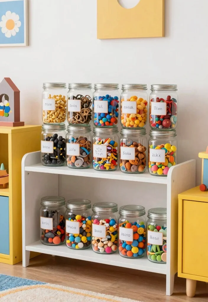 18 Toys Organization Ideas That Are Easy to Maintain 65 18 Toys Organization Ideas That Are Easy to Maintain 15. Creative Use of Jars 0