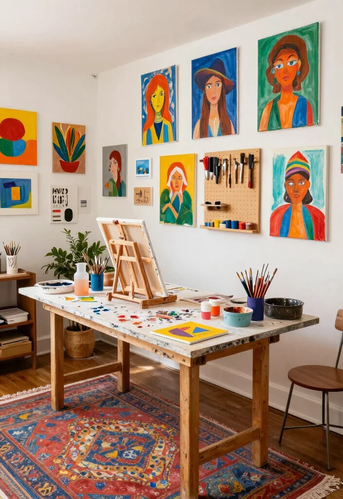 18 Unfinished Basement Ideas on a Budget That Actually Work 54 18 Unfinished Basement Ideas on a Budget That Actually Work 14. Budget Friendly Art Studio 0