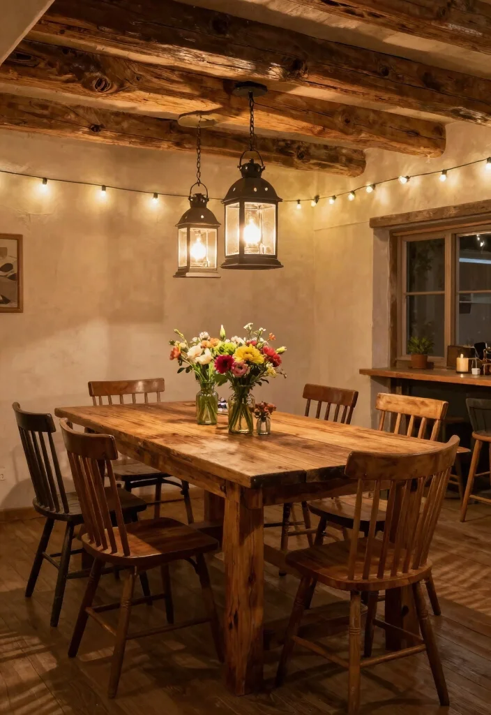 18 Unfinished Basement Ideas on a Budget That Actually Work 56 18 Unfinished Basement Ideas on a Budget That Actually Work 16. Rustic Dining Area 0