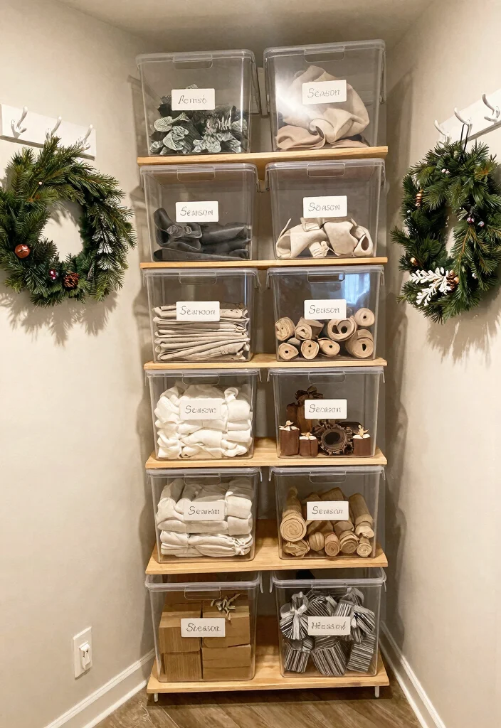 18 Unfinished Basement Ideas on a Budget That Actually Work 68 18 Unfinished Basement Ideas on a Budget That Actually Work 18. Seasonal Decor Storage 0