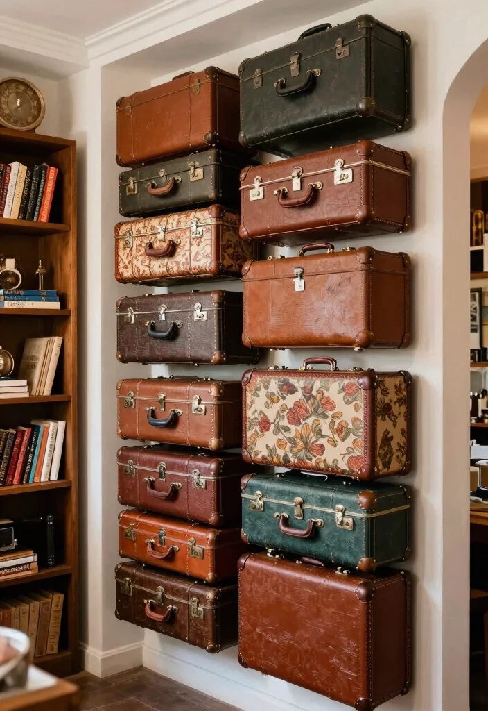 18 Wall Decor Ideas to Personalize Your Home Interior 29 18 Wall Decor Ideas to Personalize Your Home Interior 9. Vintage Suitcase Wall Art 0